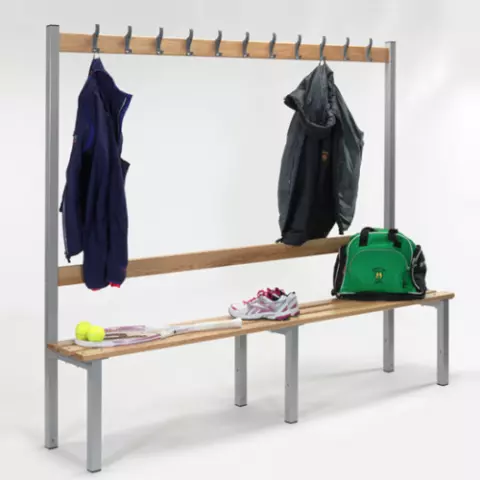 Shoe Rack Changing Room Bench With Hooks Heavy Duty Double Sided