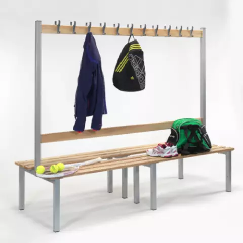 Buy Double Sided Changing Room Benches With Hooks
