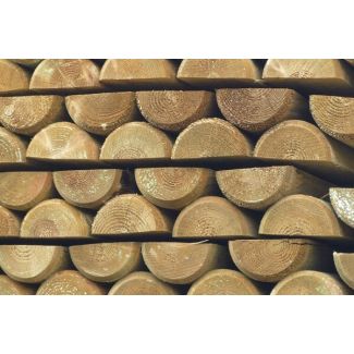 Machined Half Round Wooden Fence Stakes