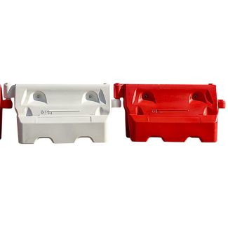 2 Water Fill Traffic Barrier 1 White & 1 Red