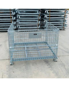 Stackable Pallet Cage - Foldable Wire Mesh, 800KG Capacity