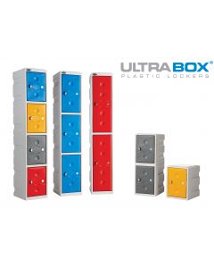 Plastic Ultrabox & Ultrabox Plus+ Lockers available in multiple colours red