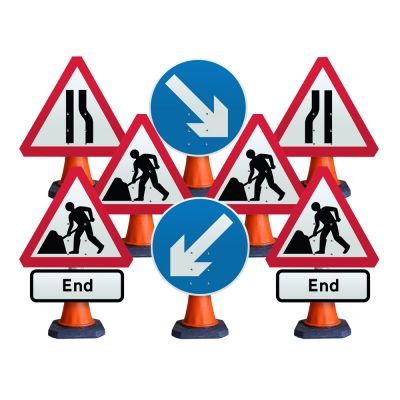 Cone Sign Street Works Package