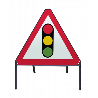 Traffic Signals Ahead - 750mm Metal Triangle Sign Traffic Signals Ahead - 750mm Metal Triangle Sign