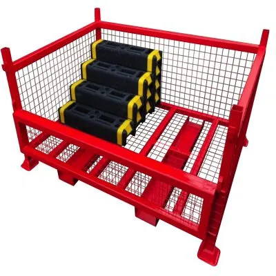 Drop Front Stillages - Rubber Fence Feet Drop Front Stillages - Rubber Fence Feet