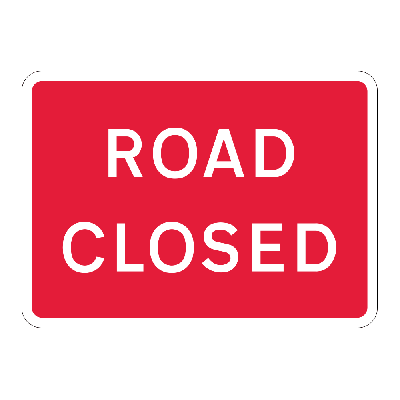 Plastic Quick Fit - Road Closure Signs Plastic Quick Fit - Road Closure Signs