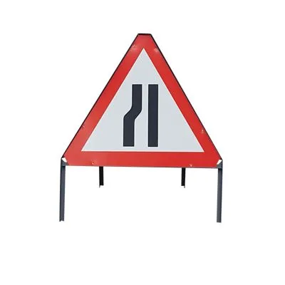 Metal Road Narrows Left