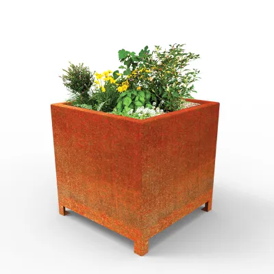 Rustic Square Planter With Feet Rustic Square Planter With Feet