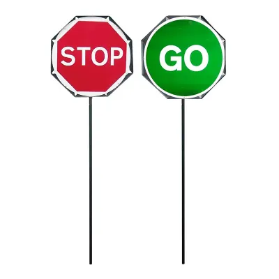 Stop/Go complete with Pole - (600mm) Stop/Go complete with Pole - (600mm)