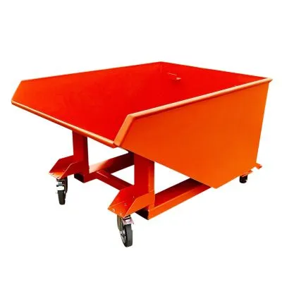 Telehandler Tipping Skip On Castors